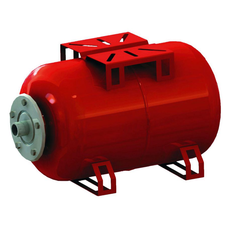 Expansievat sanitair op poten AFOS24 M 1" horizontaal rood