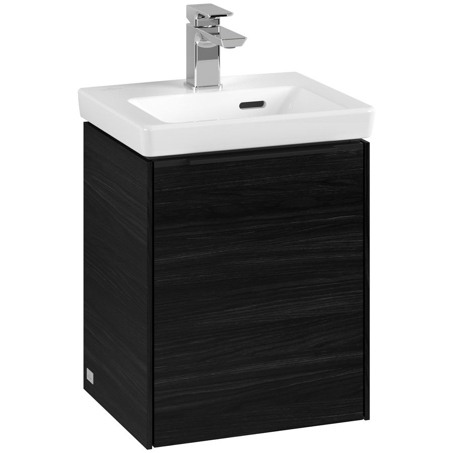 Wastafelonderkastkast SUBWAY 3.0 351x429x309mm Black Oak C58301AB greep Volcano Black