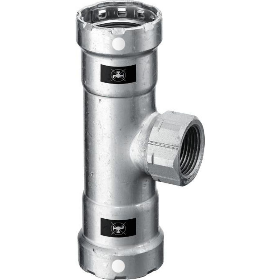 T-koppeling verlopend MEGAPRESS-S 2"x3/4" bn.dr.x2" 4317.2