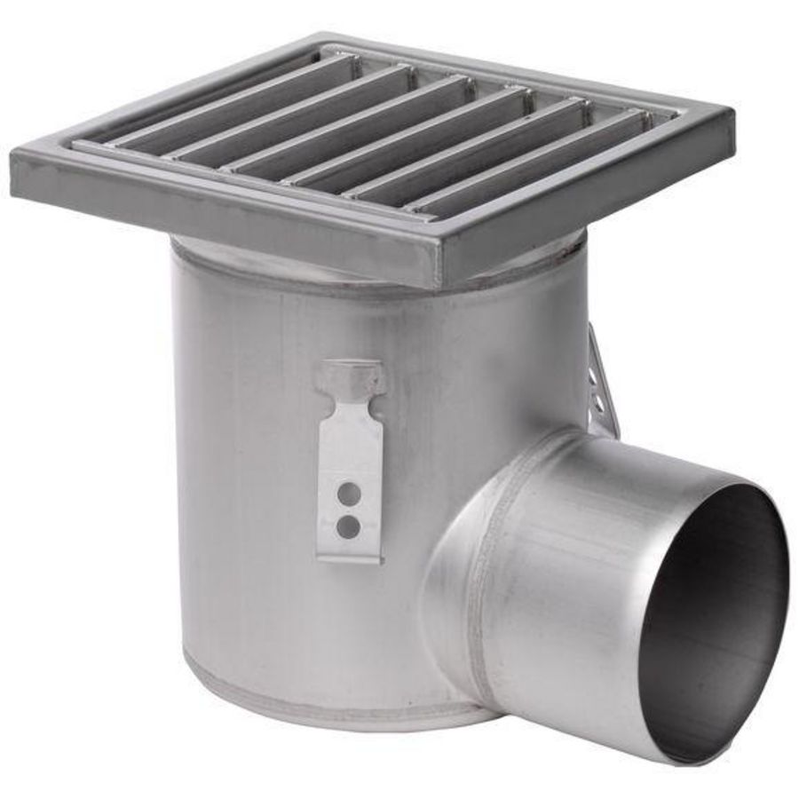 Vloerput Business Line RVS304 200x200mm zu. 110mm staafrooster M125 (max. belasting 12.550kg)