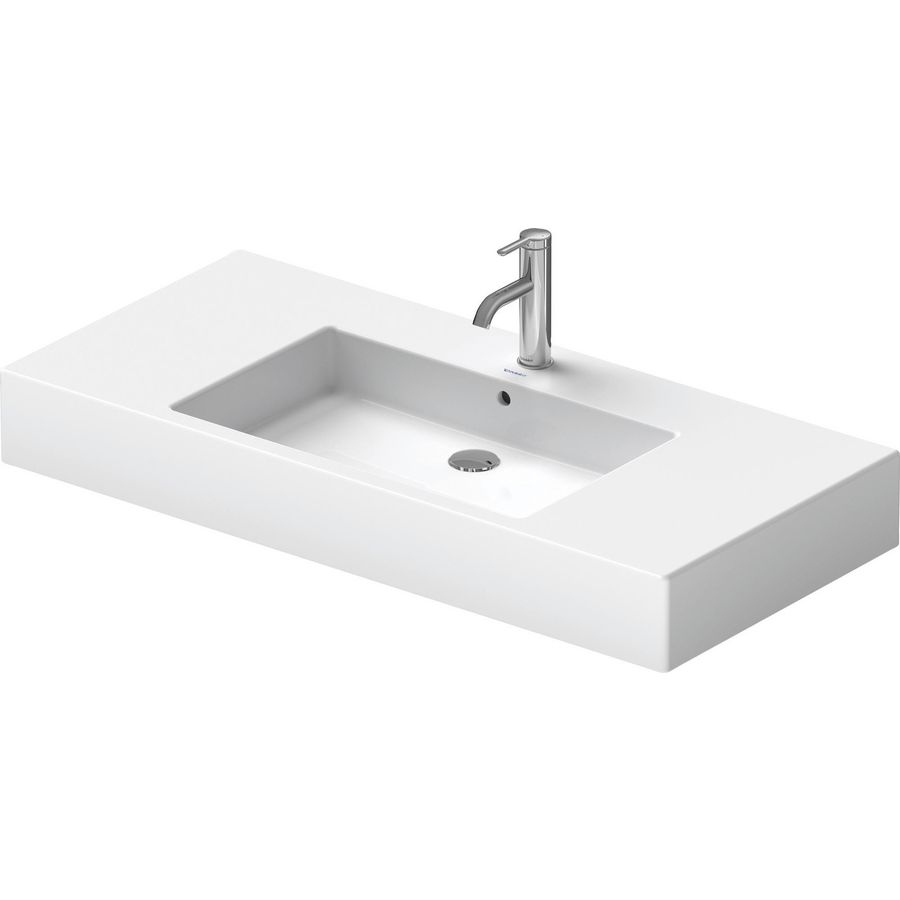 VERO #032910 wastafel 1050mm wit met kraangat met overloop