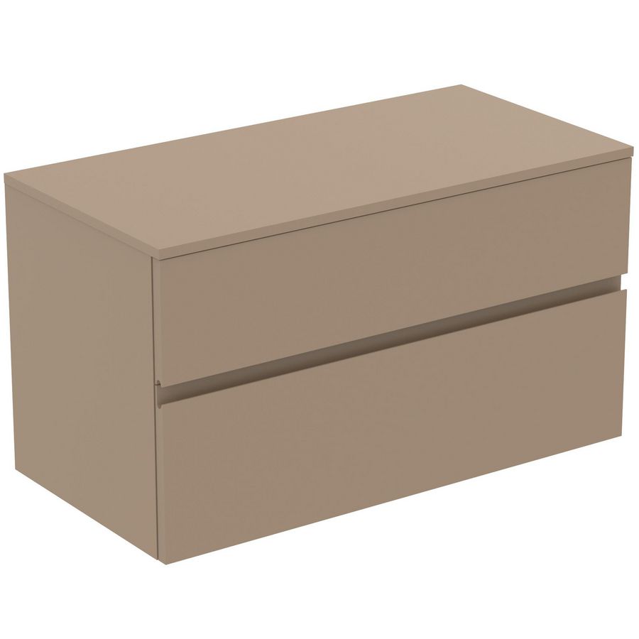 Wastafelmeubel 1002x505x558mm mat greige 2 laden Finesse