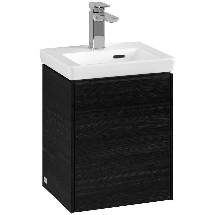 Wastafelonderkastkast SUBWAY 3.0 351x429x309mm Black Oak C58401AB greep Volcano Black