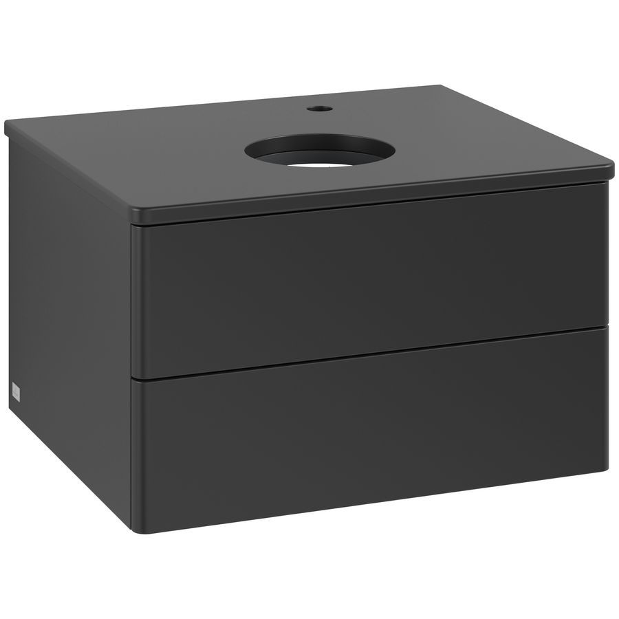 Wastafelonderkast Antao 600x360x500mm Black Matt Lacquer L18050PD