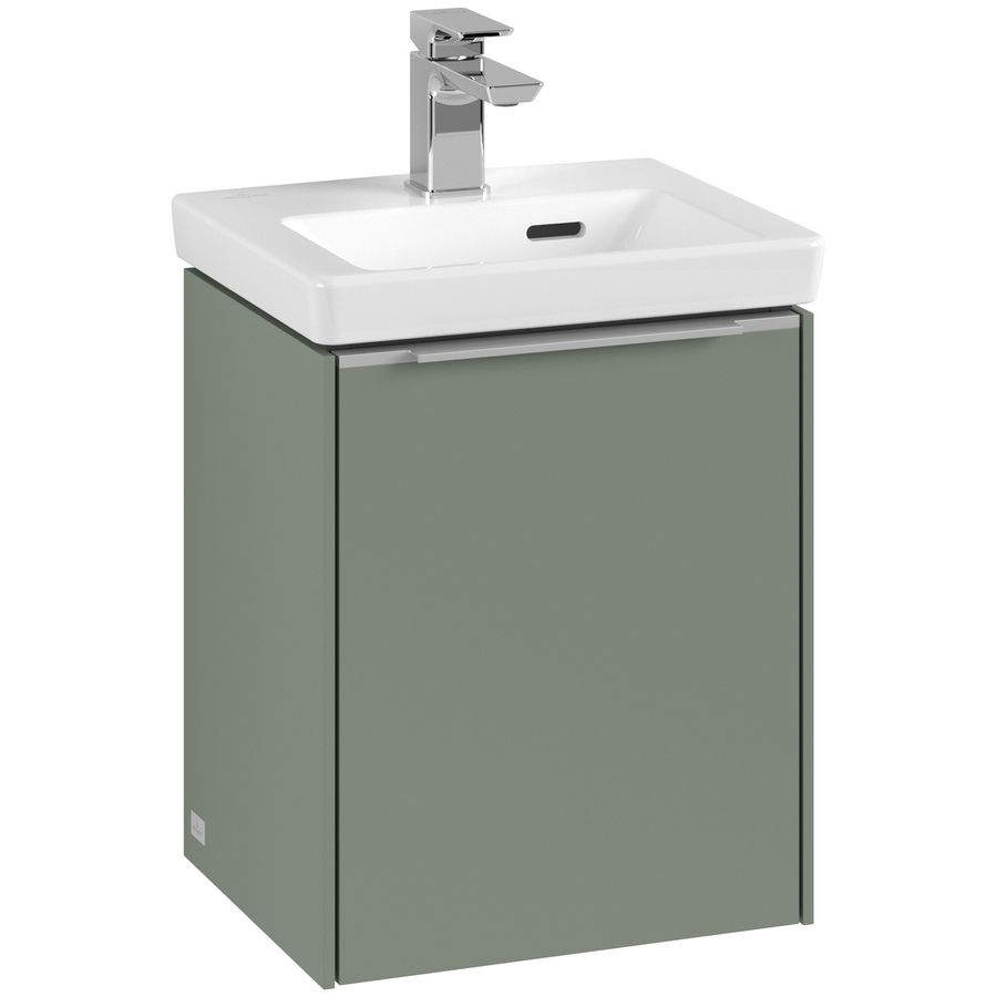 Wastafelonderkastkast SUBWAY 3.0 351x429x309mm Soft Green C58300AF greep alu. glans