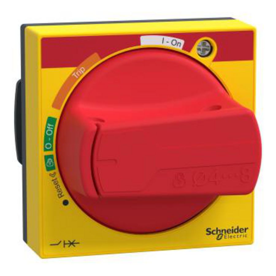 Draaibediening Rood/geel IP54 NSXm ComPact