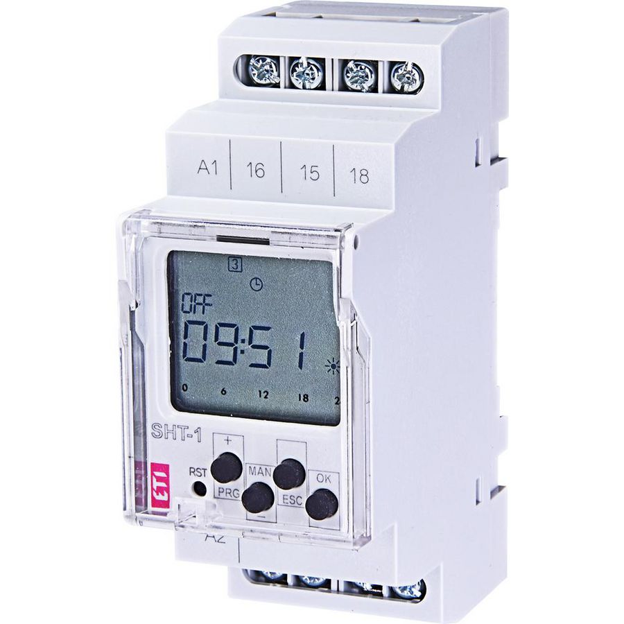 Tijdklok week 1x16A 12-240VAC/DC +Z/W