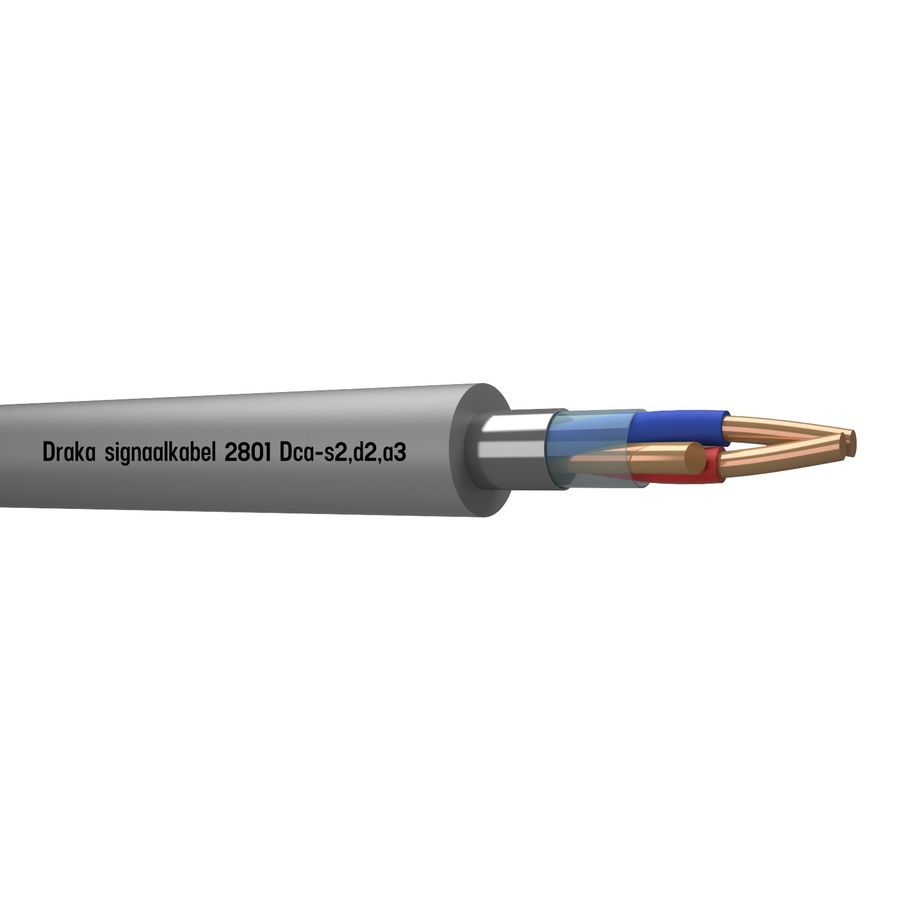 Haspel a 500m. signaal kabel afg Dca gy# 1x2x1,5mm² 2801.150