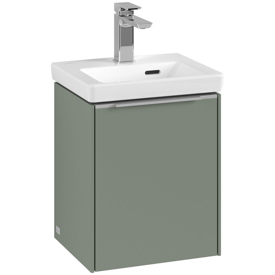 Wastafelonderkastkast SUBWAY 3.0 351x429x309mm Soft Green C58400AF greep alu. glans