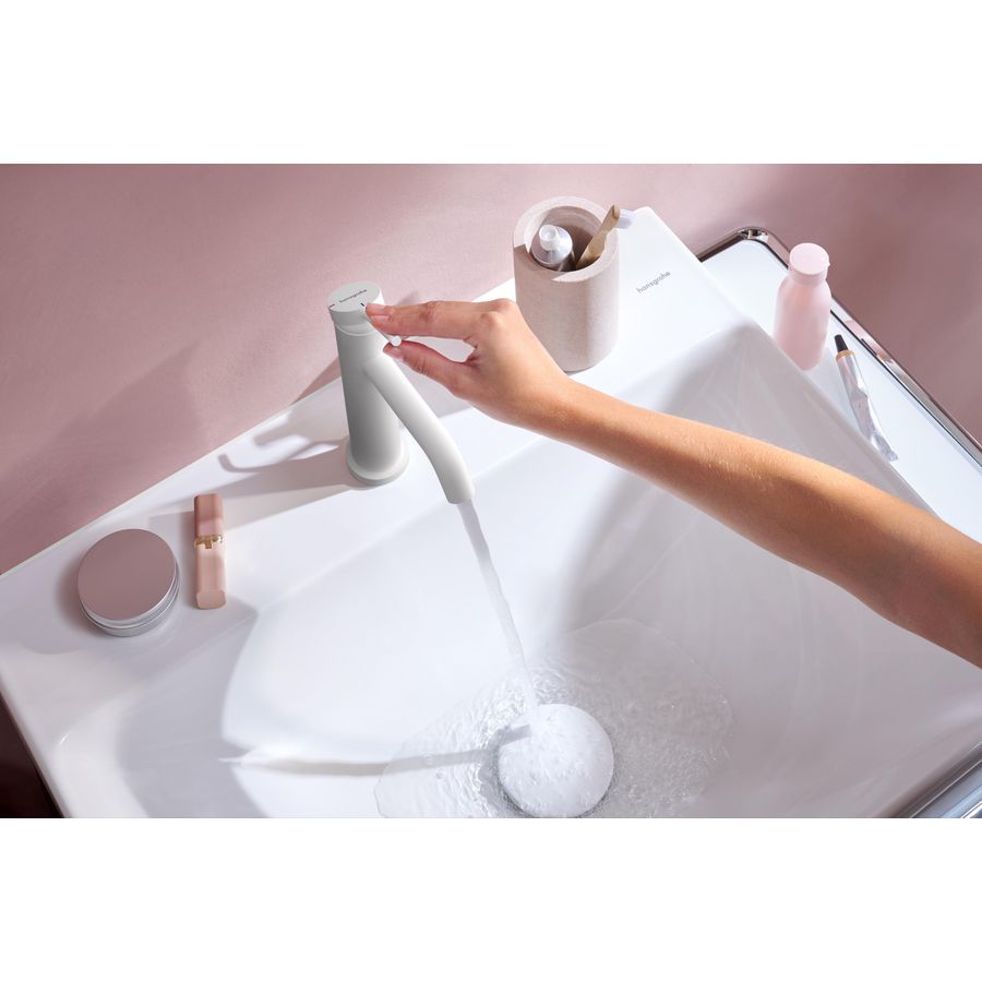 Tecturis S 1-hendel wastafelkraan 110 CoolStart mat wit