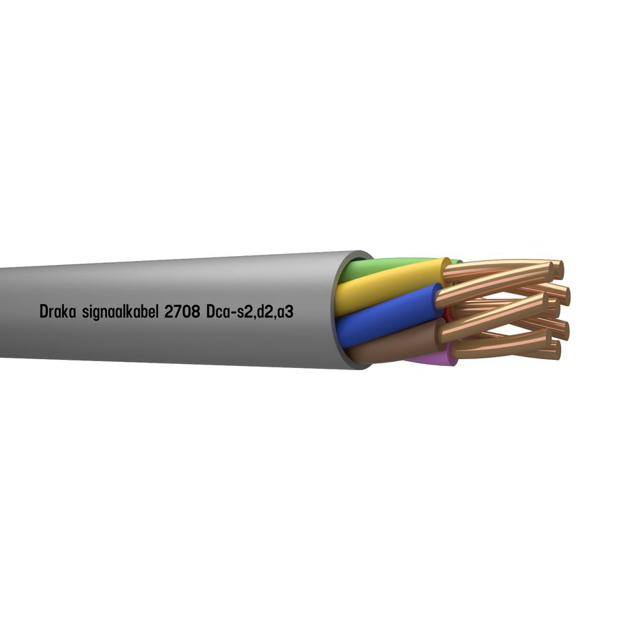 Haspel a 500m. signaal kabel Dca gy# 8x0,8mm 2708