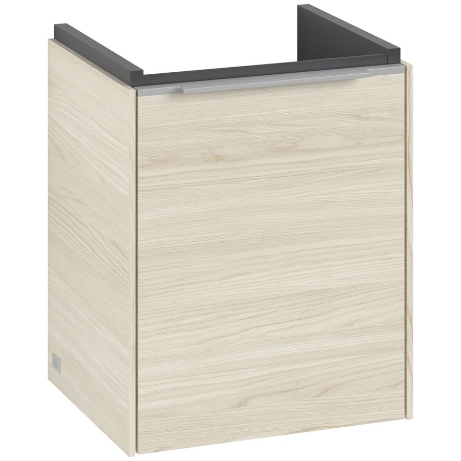 Wastafelonderkastkast SUBWAY 3.0 351x429x309mm White Oak C58300AA greep alu. glans