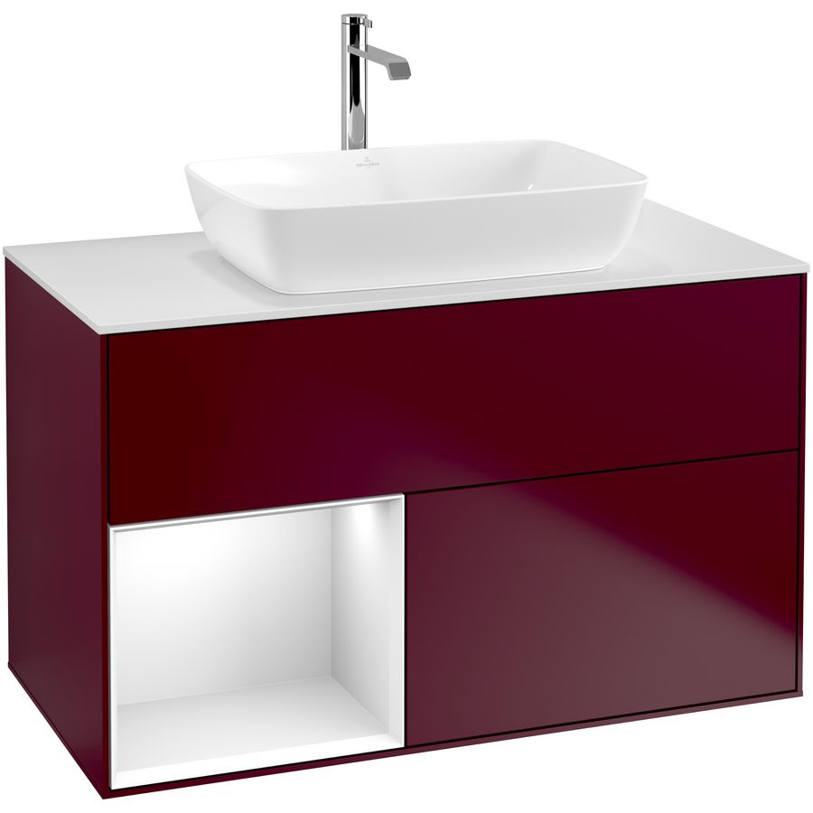 Wastafelonderkast Finion 1000x603x501mm Peony Matt Lacquer F771GFHB