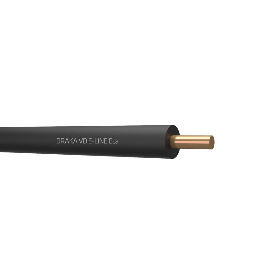 Doos a 100m. installatiedraad VD E-LINE Eca bk# 1,5mm² (zwart)