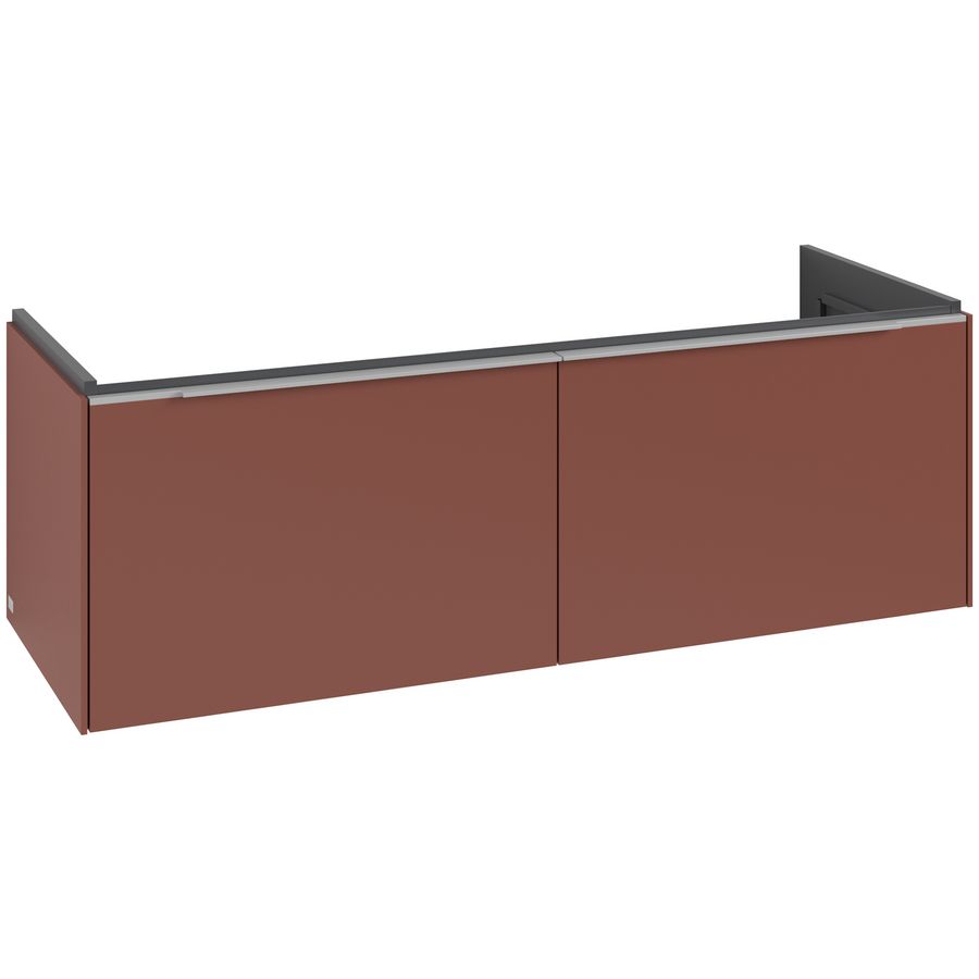 Wastafelonderkastkast SUBWAY 3.0 1272x429x478mm Wine Red C567L0AH greep alu. glans