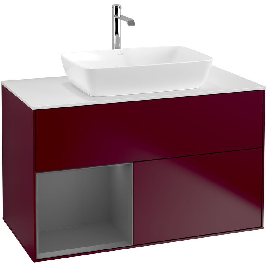 Wastafelonderkast Finion 1000x603x501mm Peony Matt Lacquer F771GKHB