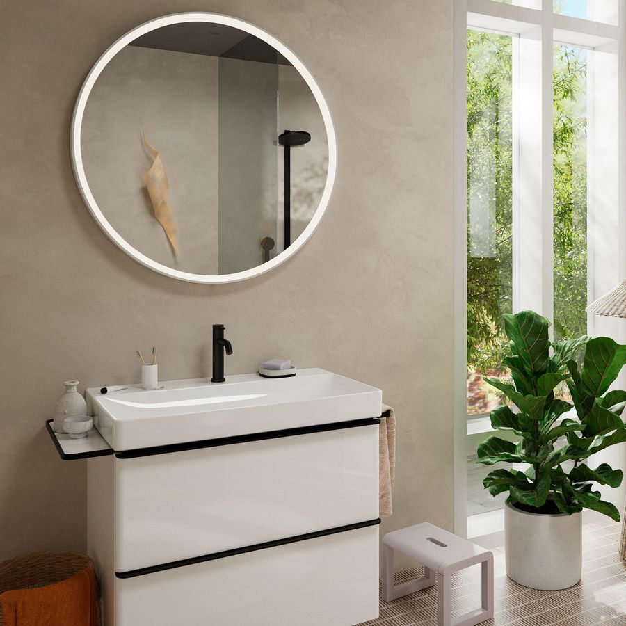 Tecturis S wastafelkraan 110 CoolStart z. waste mat zwart