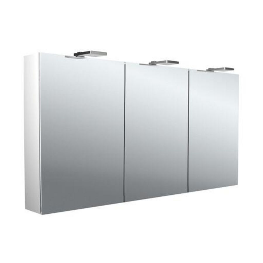 Led-spiegelkast Pure-2 Style 1400mm aluminium opbouw 3 deuren H=721mm