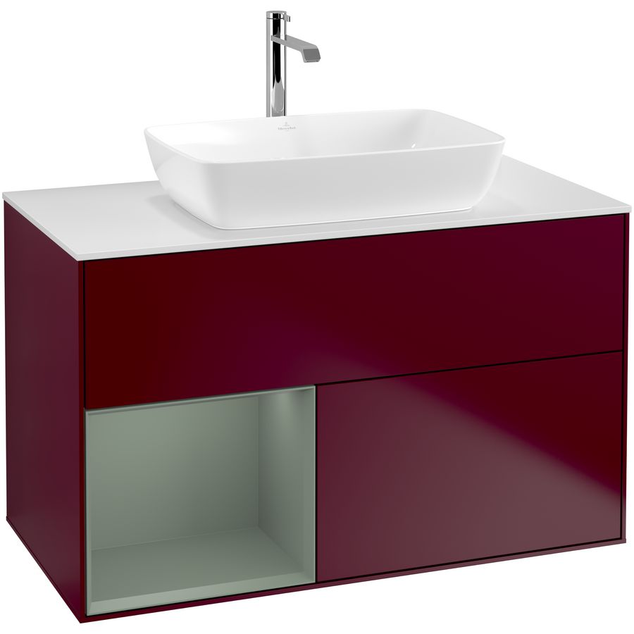 Wastafelonderkast Finion 1000x603x501mm Peony Matt Lacquer F771GMHB