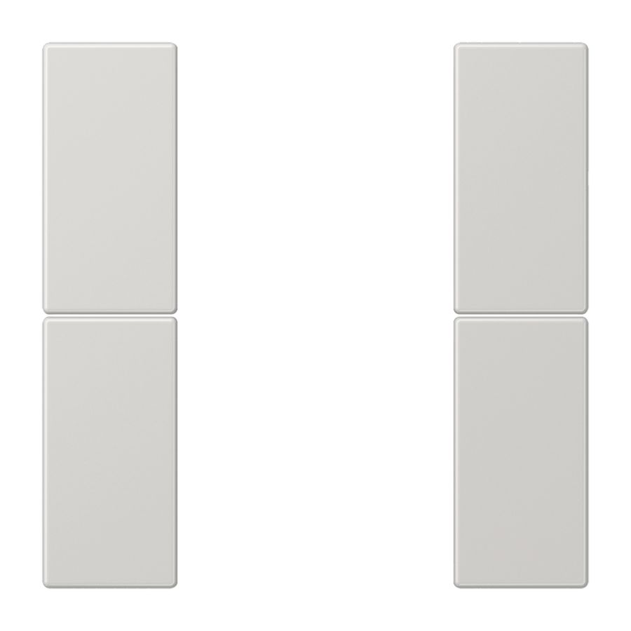 Tastafdekking compleet 2-voudig LS lichtgrijs KNX