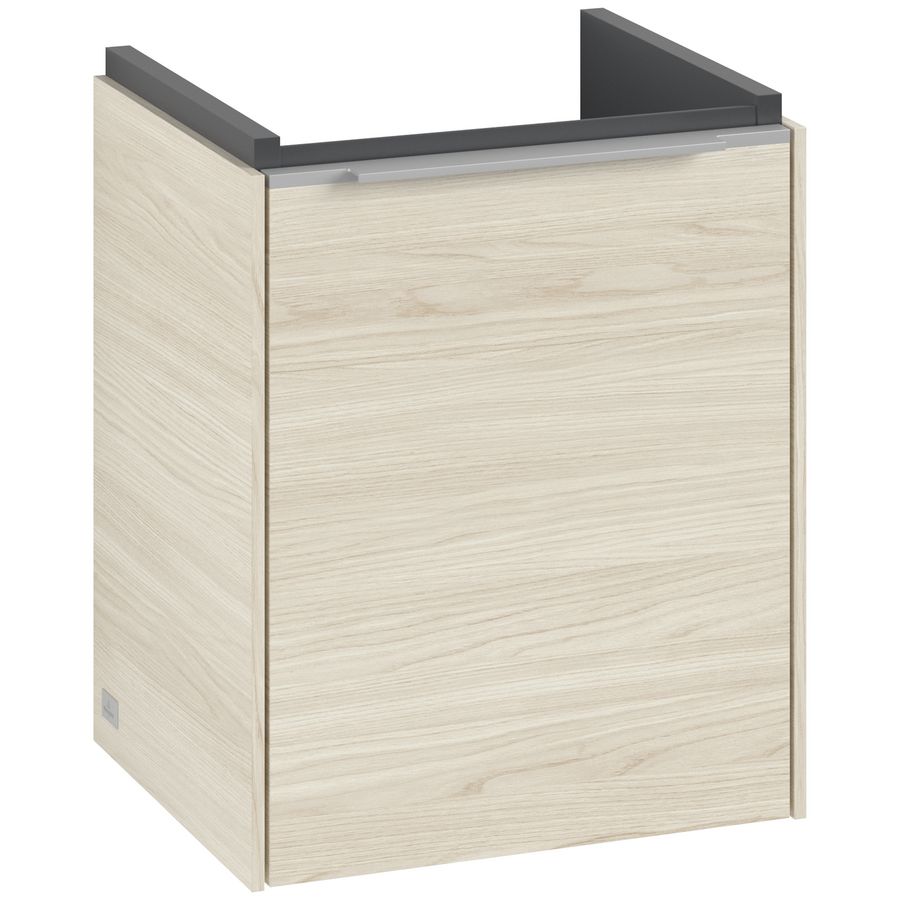 Wastafelonderkastkast SUBWAY 3.0 351x429x309mm White Oak C58400AA greep alu. glans