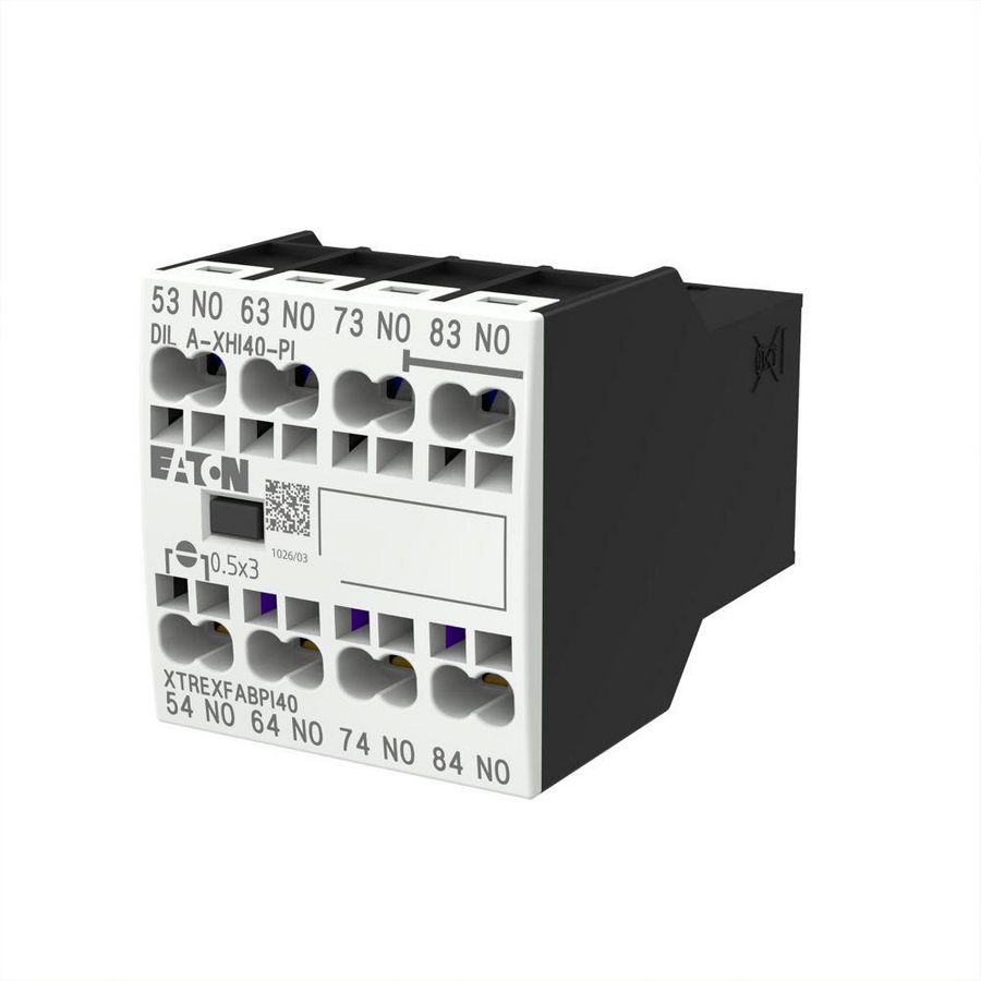 Hulpcontactblok 4m 0v frontmont. DILA DILM7-DILM15 VVE=5