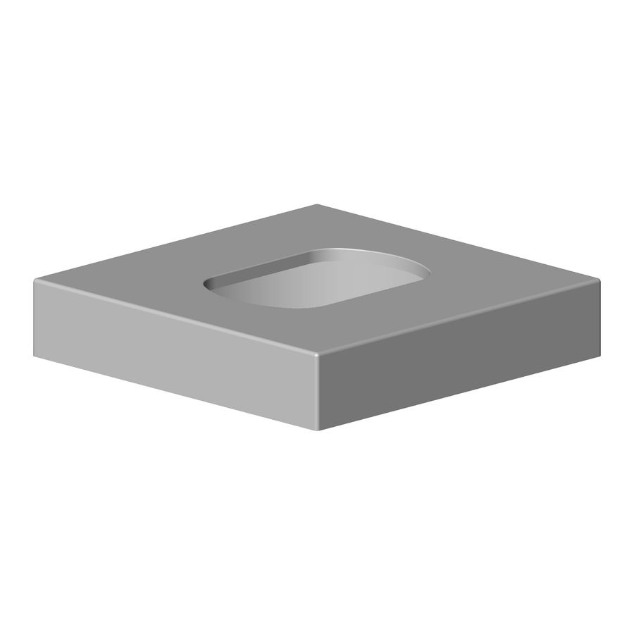 Rozet 60X60X9mm-BG