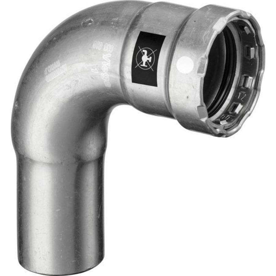 Insteekbocht 90° Megapress-S 1/2" spie x persaansluiting 4316.1 VVE=10