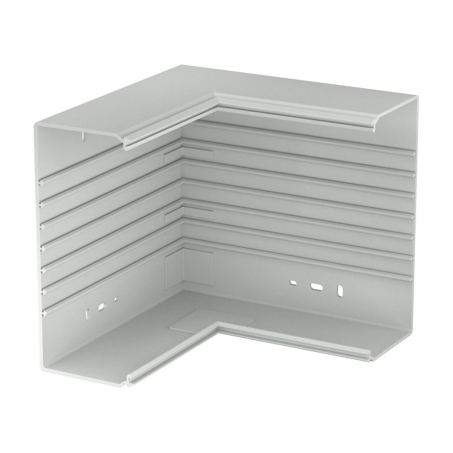 Binnenhoek 250x230x100 polyvinylchlorid lichtgrijs VVE=2