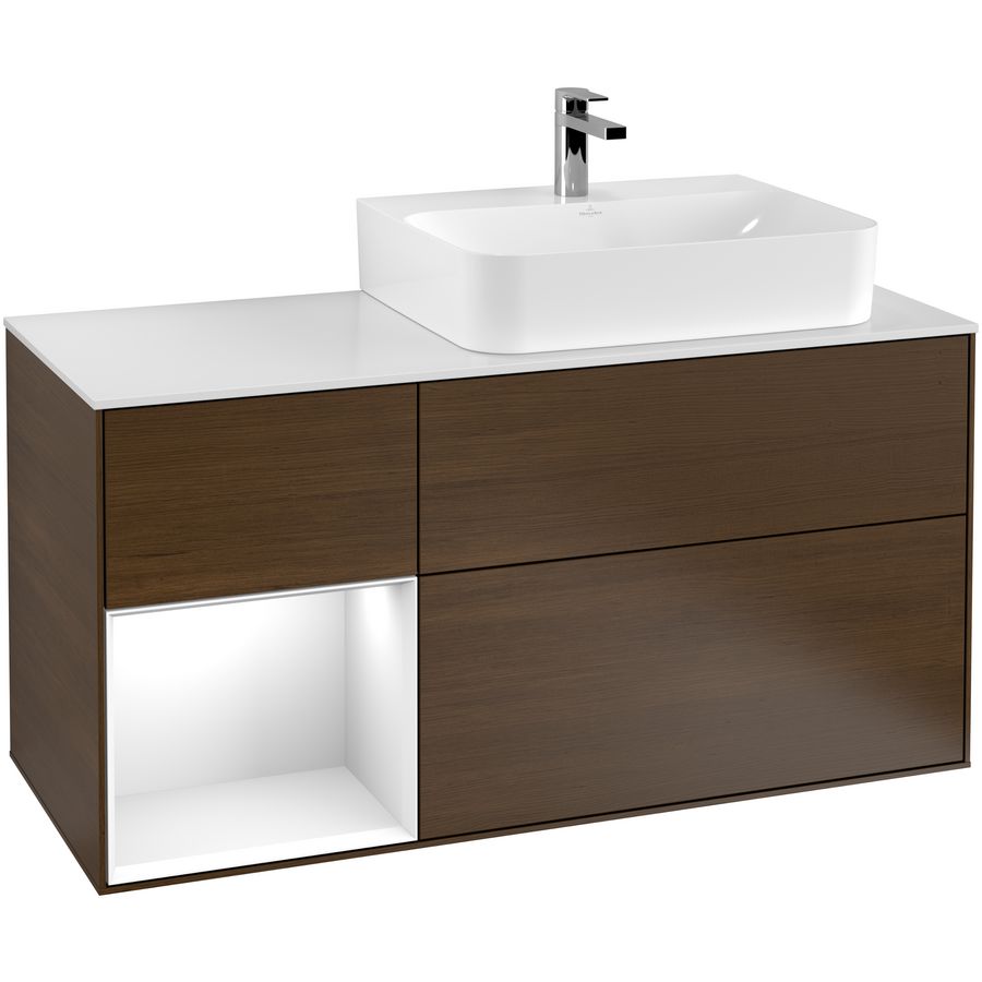 Wastafelonderkast Finion 1200x603x501mm W.Veneer F141GFGN