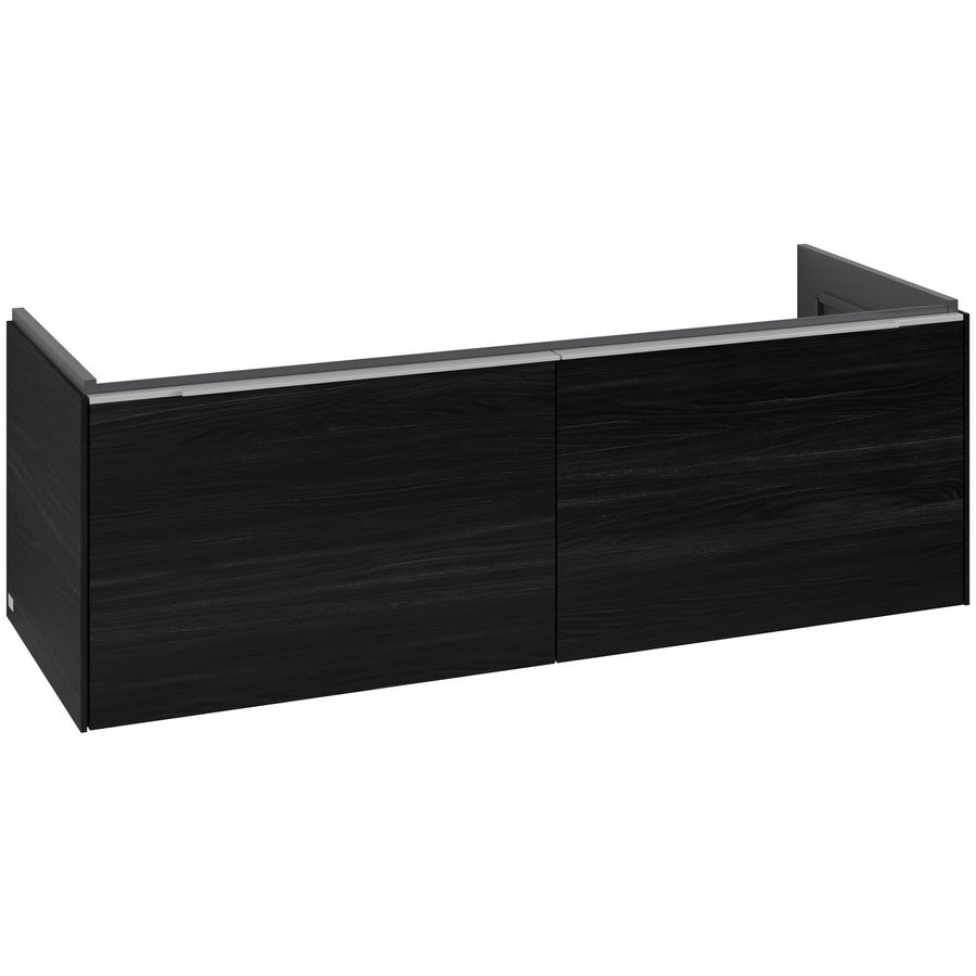 Wastafelonderkastkast SUBWAY 3.0 1272x429x478mm Black Oak C567L0AB greep alu. glans