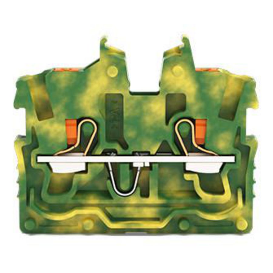 2-draads MINI-rijgklem Met Druk 1mm² groenl 2250-327 VVE=100