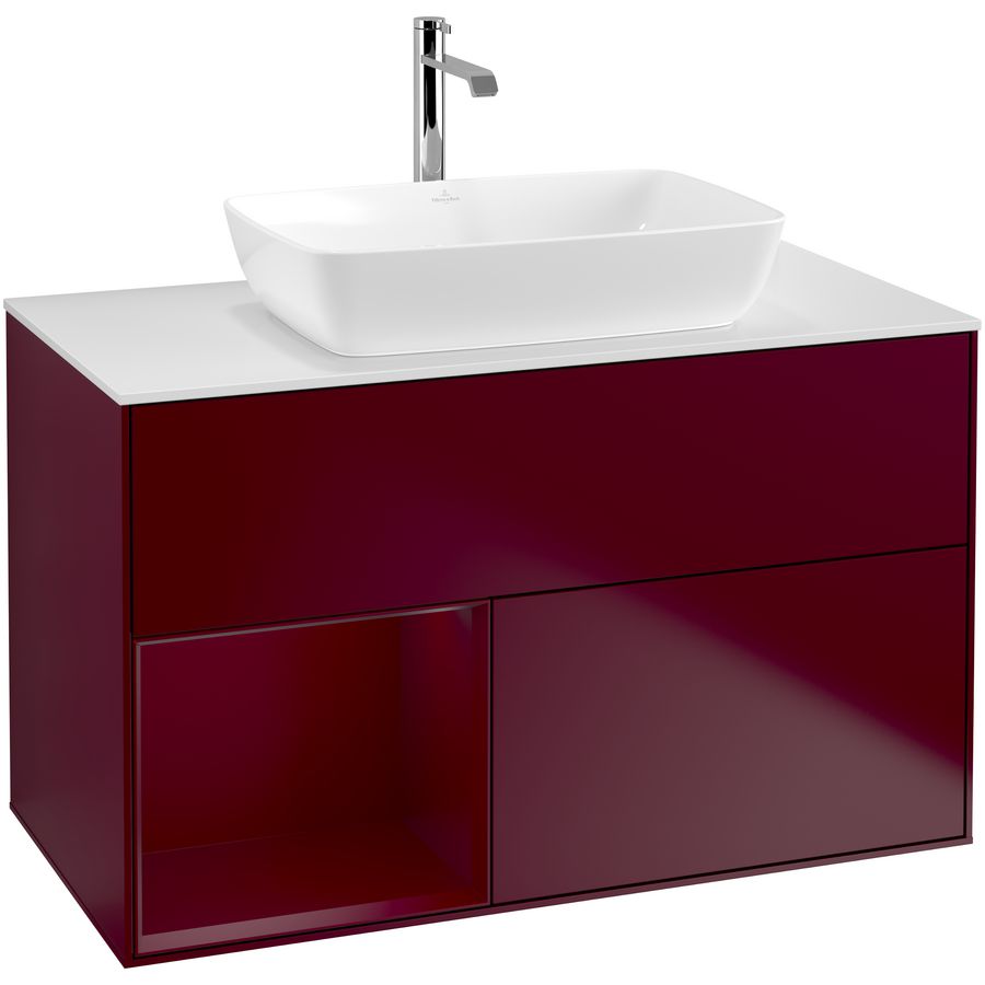 Wastafelonderkast Finion 1000x603x501mm Peony Matt Lacquer F771HBHB