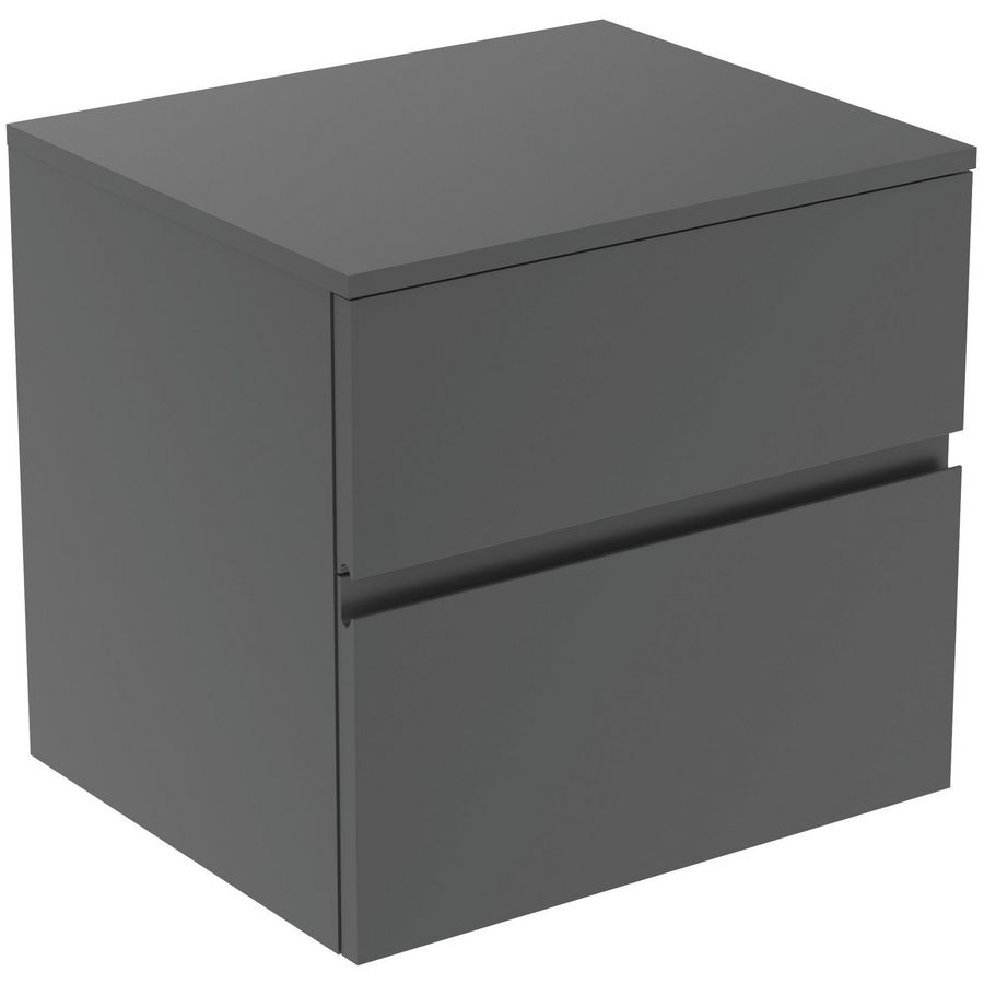 Wastafelmeubel 602x505x558mm matt anthracite 2 laden Finesse