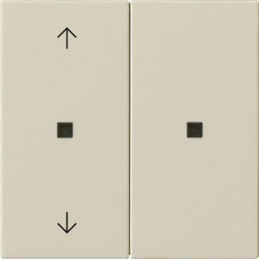 RF Multi bedieningselement-opzetstuk 2-voudig pijlen KNX System 55 creme wit