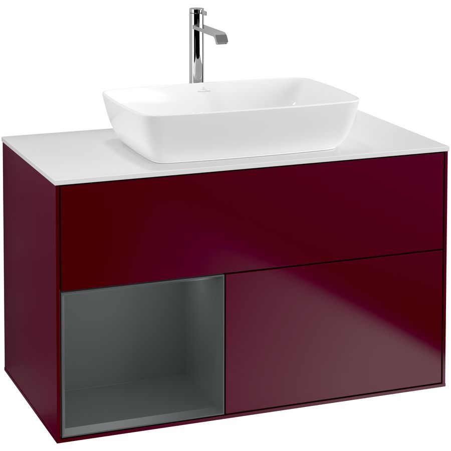 Wastafelonderkast Finion 1000x603x501mm Peony Matt Lacquer F771HGHB
