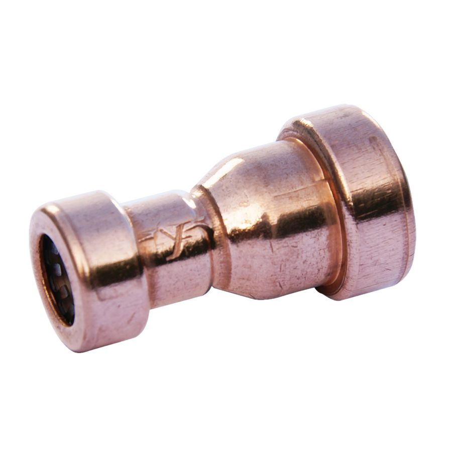 Sok verlopend Tectite-S koper push 15x12mm