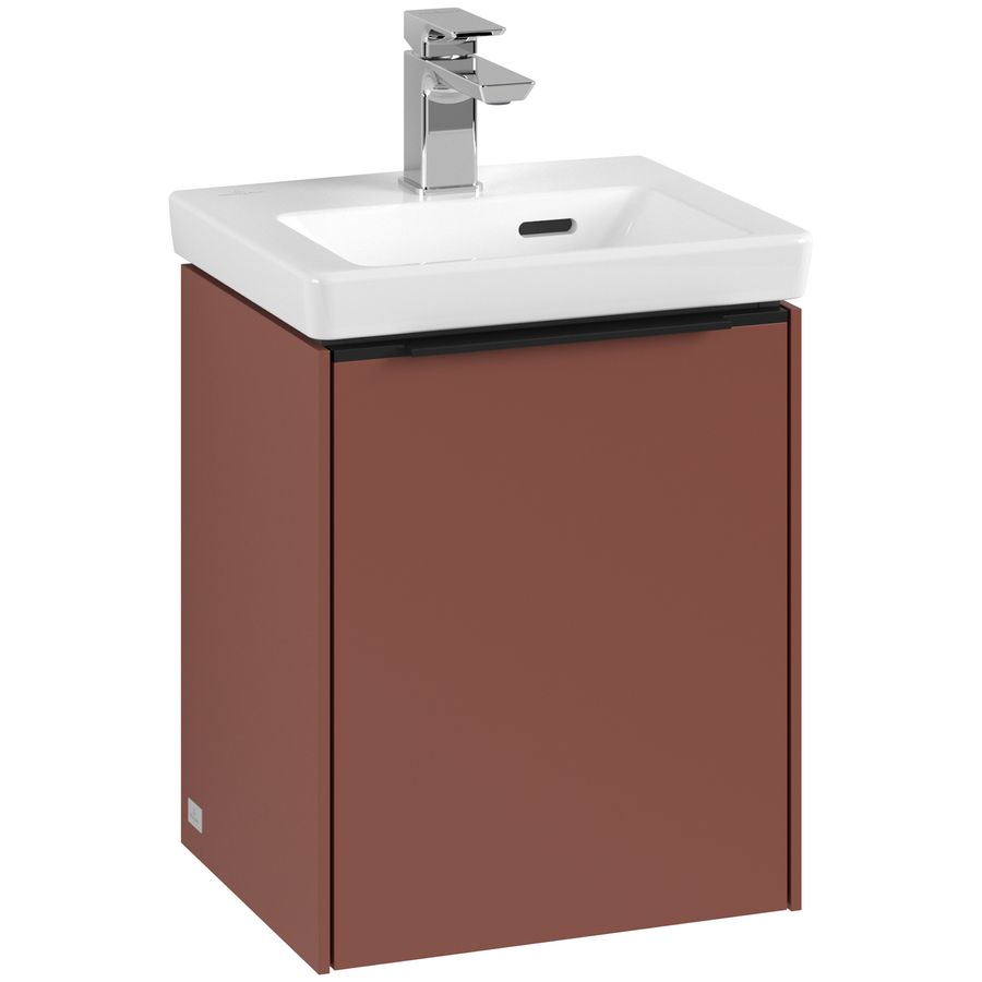 Wastafelonderkastkast SUBWAY 3.0 351x429x309mm Wine Red C58301AH greep Volcano Black