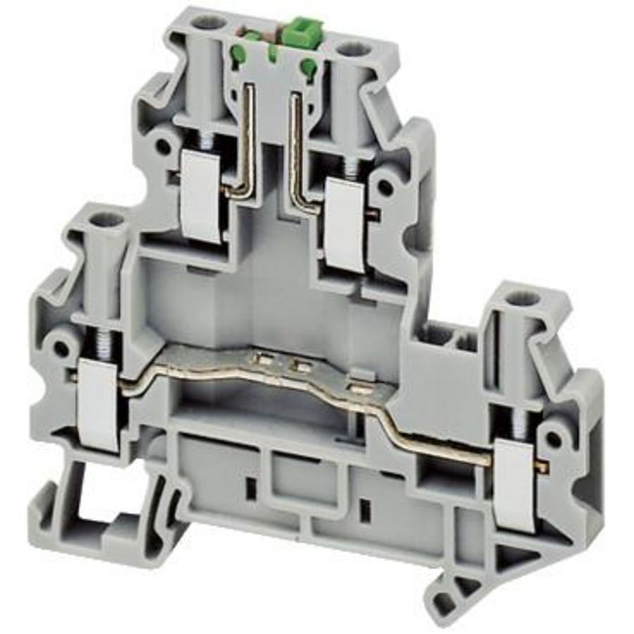 Messcheidingsklem 4mm² 30A Dubbel Schroef Grijs VVE=50