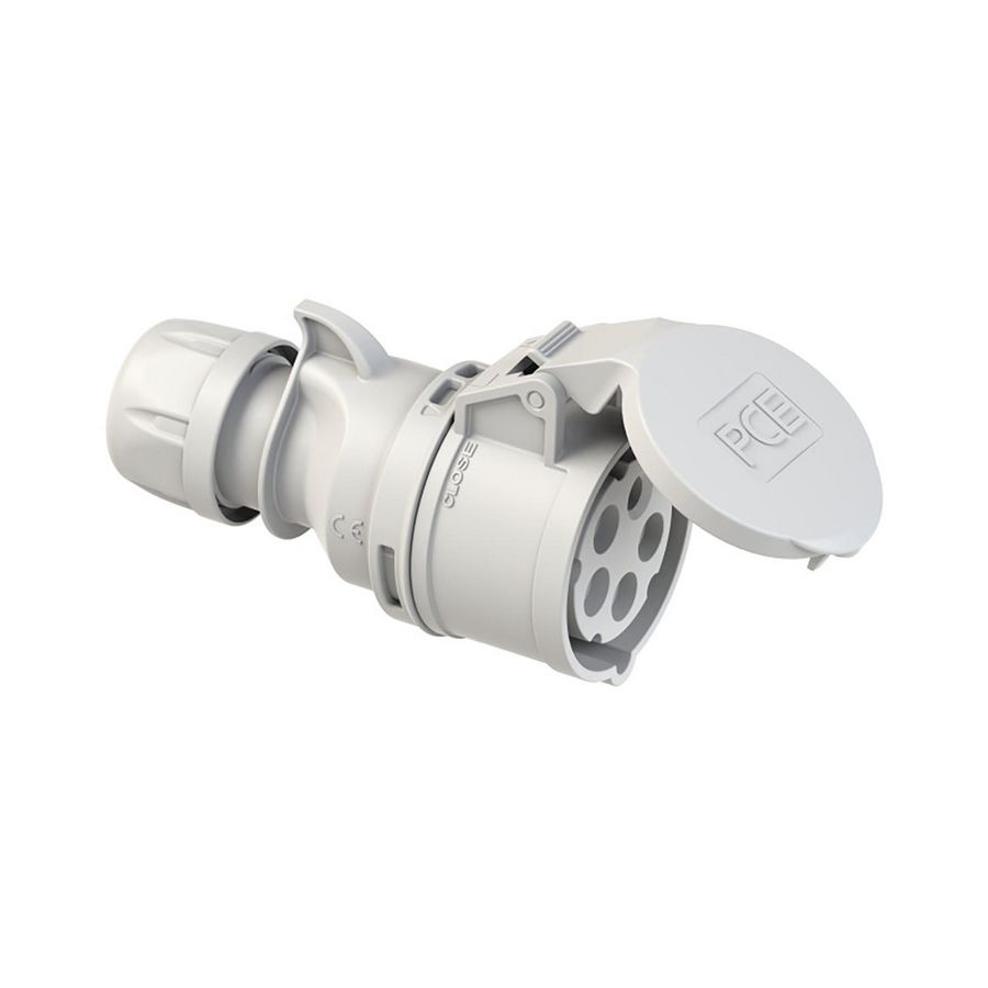 CEE contrastekker 16A 5p 50V Overig 1h grijs IP44 Shark ove