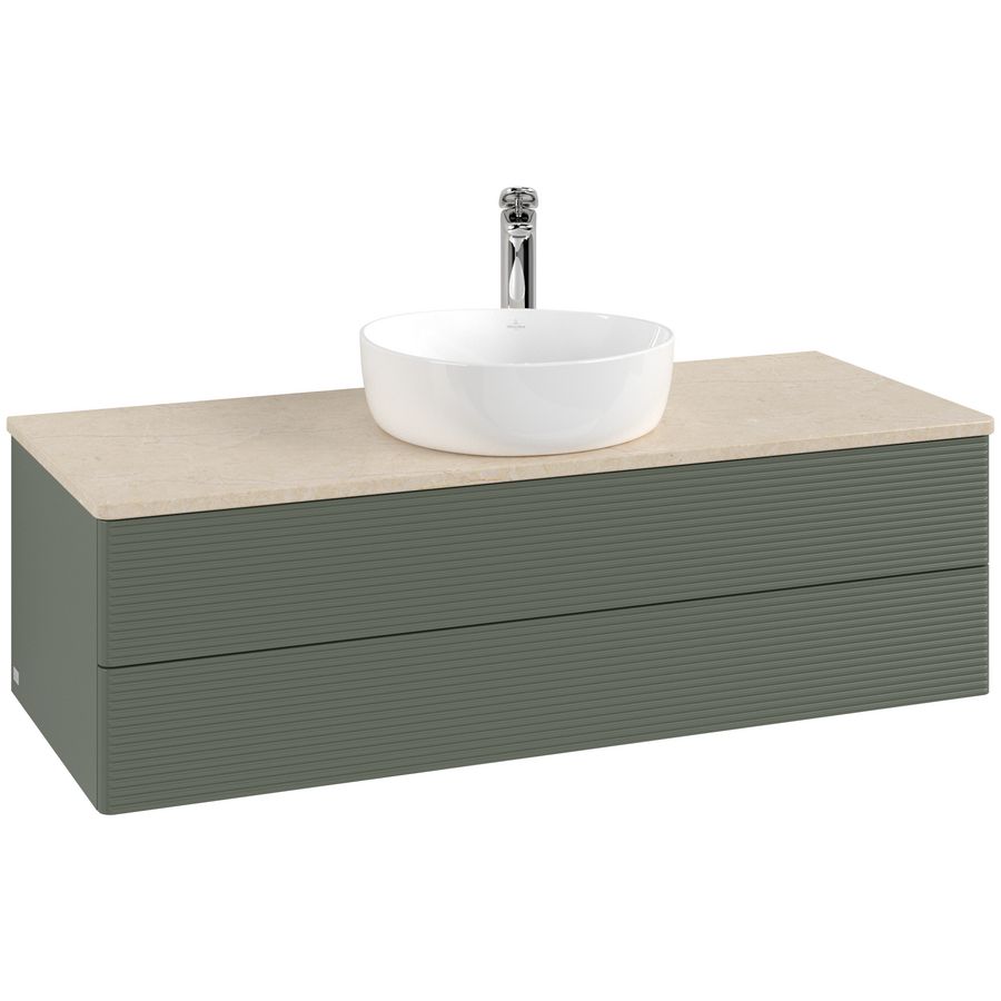 Wastafelonderkast Antao 1200x360x500mm L.Green Matt Lacquer K21153HL