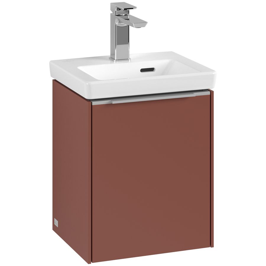 Wastafelonderkastkast SUBWAY 3.0 351x429x309mm Wine Red C58400AH greep alu. glans