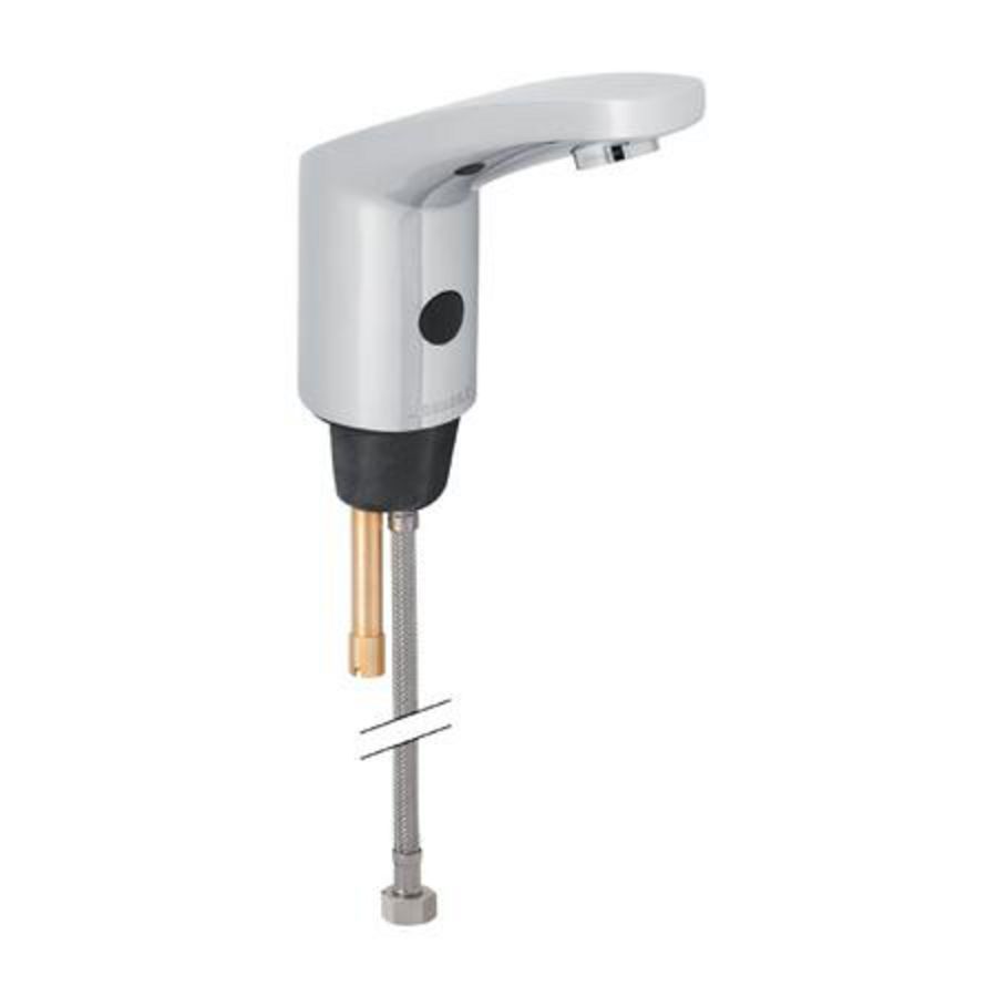 HyTronic 185 wastafelkraan  chroom elec.gestuurd batterij 6V meng-/koudwater