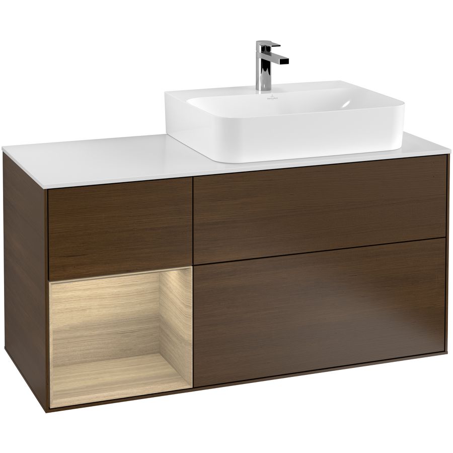 Wastafelonderkast Finion 1200x603x501mm W.Veneer F141PCGN