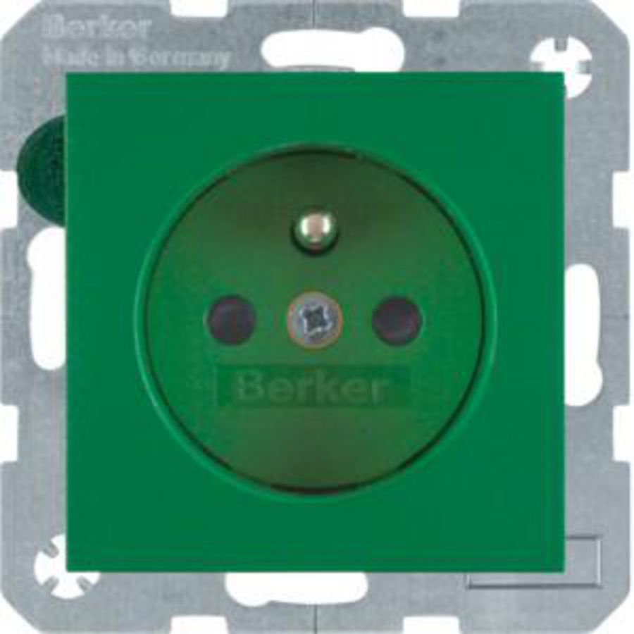 Wandcontactdoos penaarde schroef berker S.1/B.3/B.7 gr mat