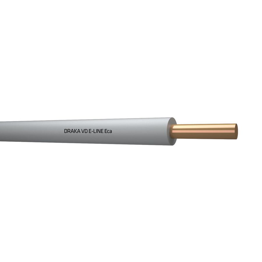 Doos a 100m. installatiedraad VD E-LINE Eca gy# 1,5mm² (grijs)