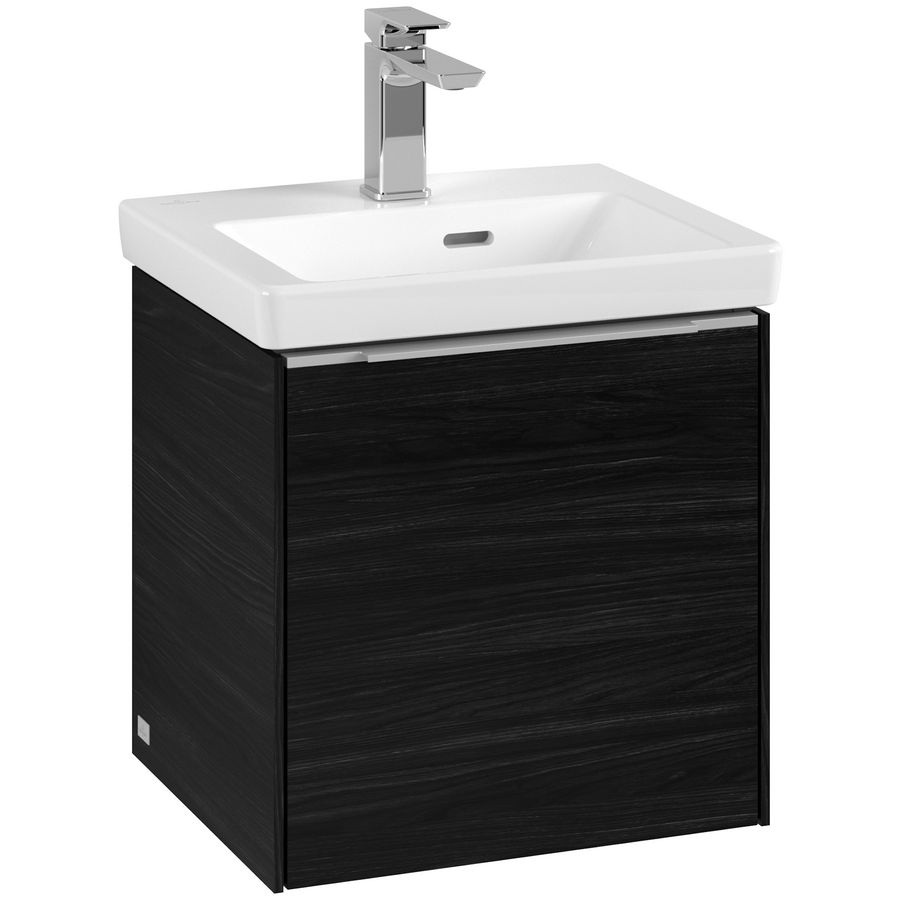 Wastafelonderkastkast SUBWAY 3.0 423x429x377,5mm Black Oak C58200AB greep alu. glans