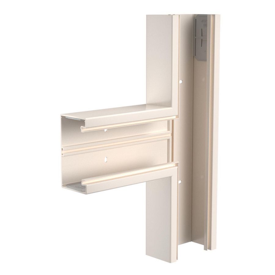 T-stuk 70x130mm polyvinylchlorid creme wit 9001