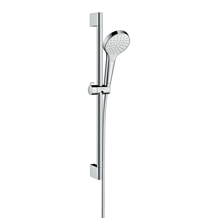 Cr. Select S 1 straalsoort / glijstangset 650mm met slang 1.6met wit/chroom