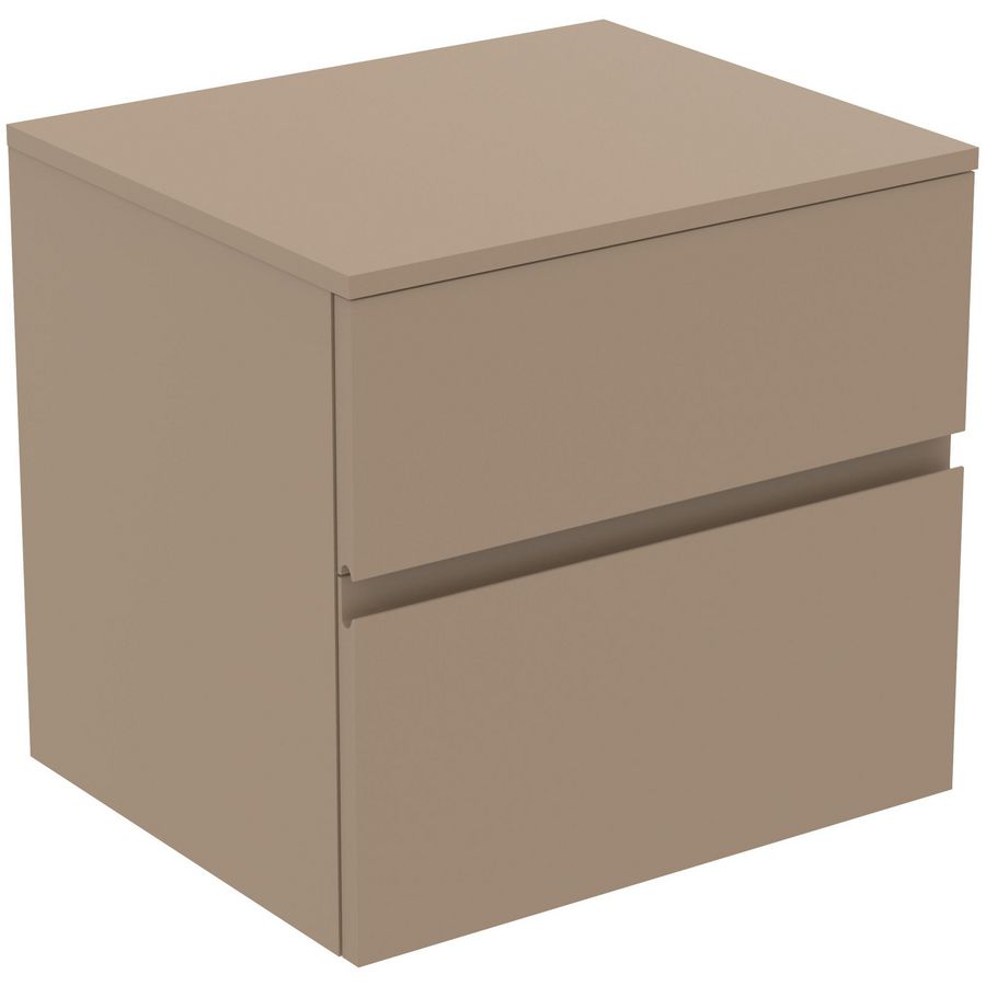 Wastafelmeubel 602x505x558mm mat greige 2 laden Finesse